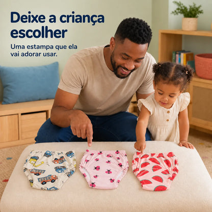 DrySkip — calcinha de desfralde reutilizável infantil